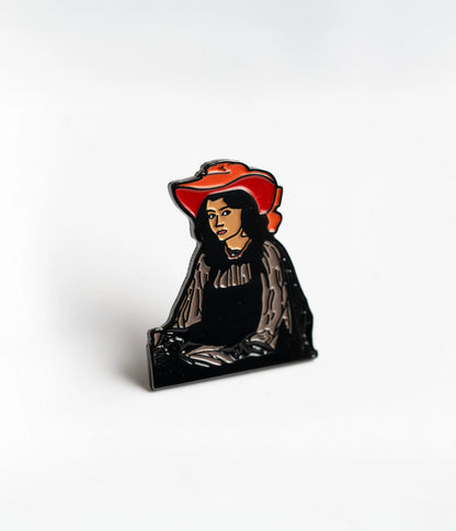 Пін «Дівчина в червоному капелюсі»